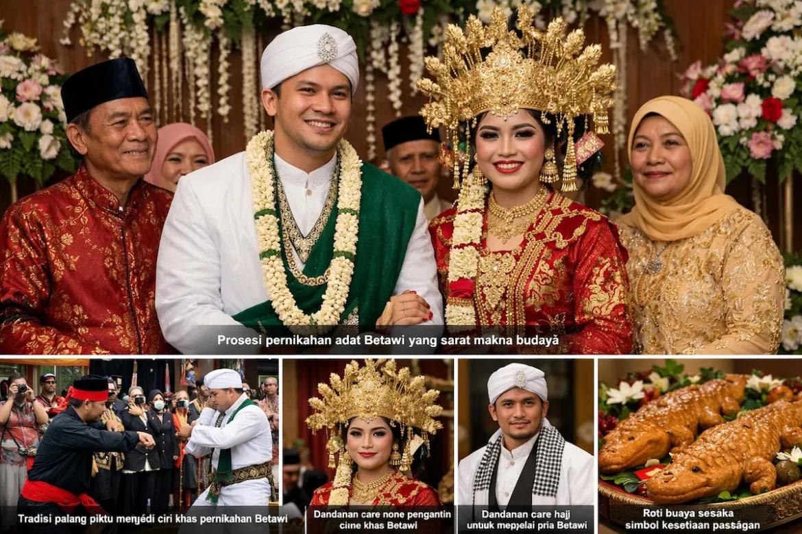 Prosesi perkawinan adat pengantin Betawi lengkap dengan busana tradisional
