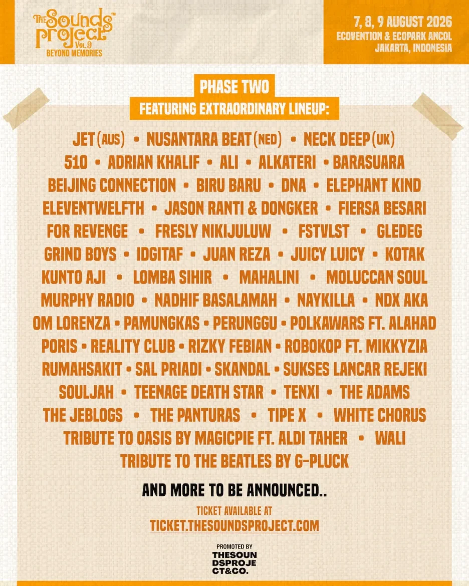 The Sounds Project Vol 9 lineup internasional dan lokal 2026