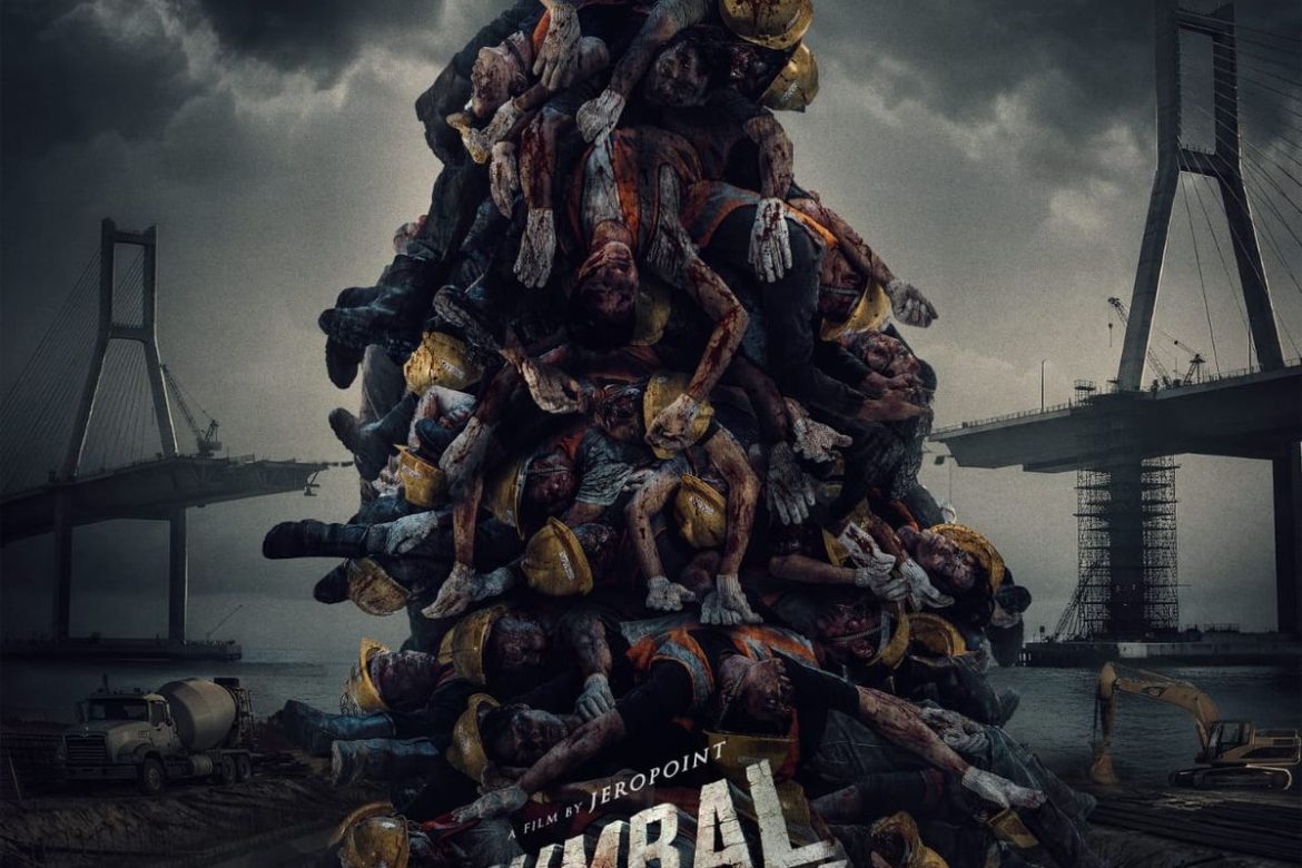Trailer film Tumbal Proyek dengan nuansa horor misteri dan suasana proyek gelap di Indonesia