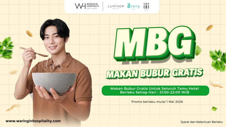 Promo Makan Bubur Gratis Waringin Hospitality untuk tamu hotel selama liburan sekolah 2026
