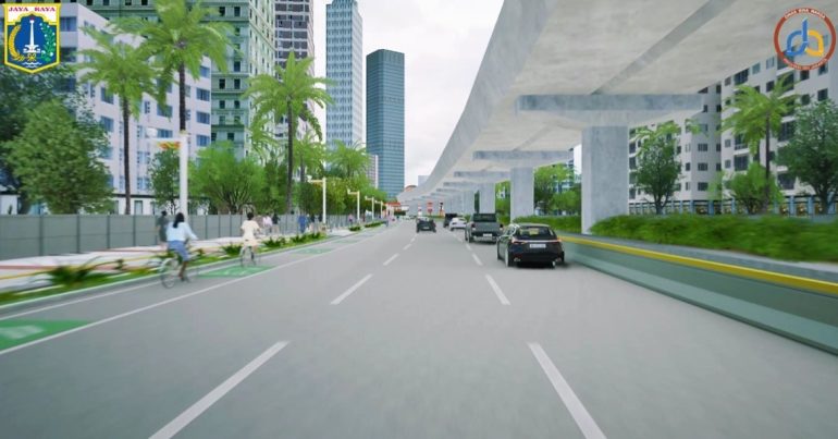 Aktivitas Car Free Day di Jalan Rasuna Said Jakarta Selatan saat perayaan HUT Jakarta