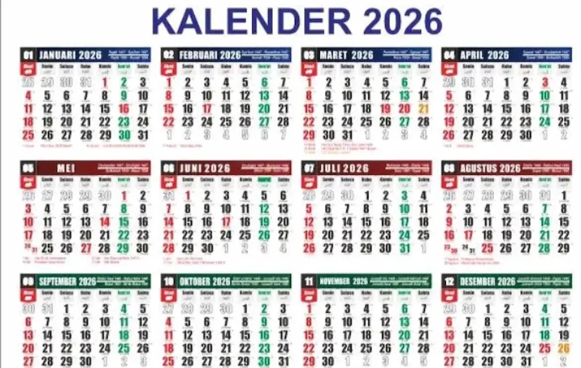 Kalender tanggal merah libur nasional Kamis 14 Mei 2026 Kenaikan Yesus Kristus