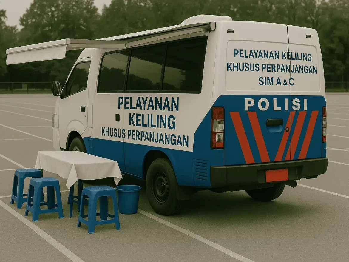 Layanan SIM Keliling Jakarta 9 Juli 2026 tersedia di lima lokasi untuk perpanjangan SIM A dan SIM C.