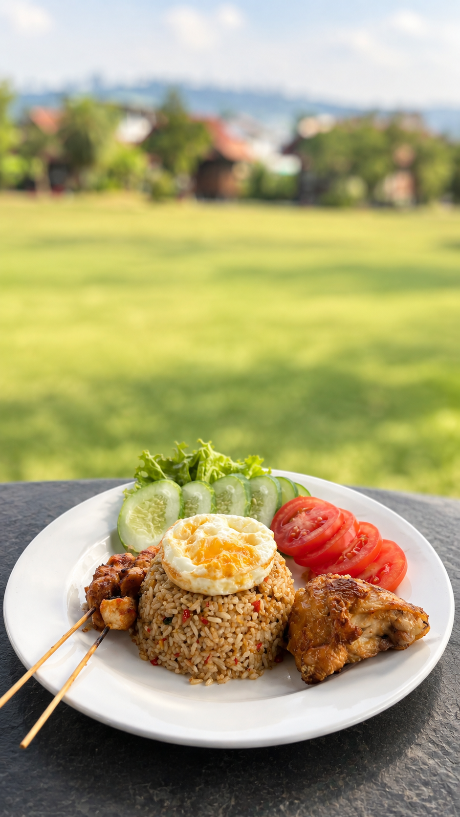 Citra Garden Restaurant di Puncak dengan pemandangan pegunungan