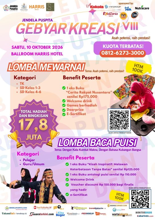 Gebyar Kreasi VIII lomba mewarnai anak di Bekasi 2026