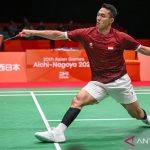 Jonatan Christie atlet bulu tangkis Indonesia di turnamen internasional 2026
